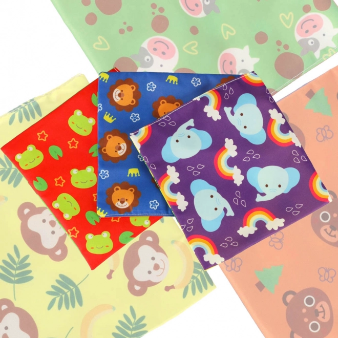 Sensory Montessori Toy with Handkerchiefs and Mat 2 in 1