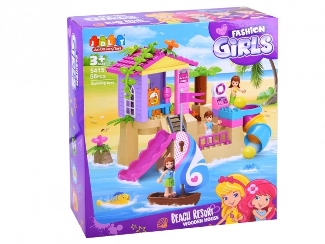 Colorful Building Blocks Beach House Set