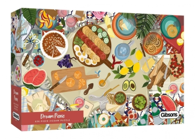 Dream Picnic Panoramic Puzzle by GIBSONS