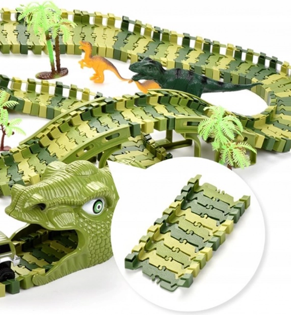 Dinosaur Racing Track with Car and Figures