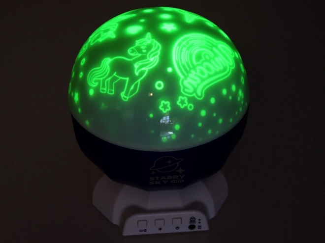 Children's Projector Lamp with Dinosaurs, Unicorns, and Halloween Patterns