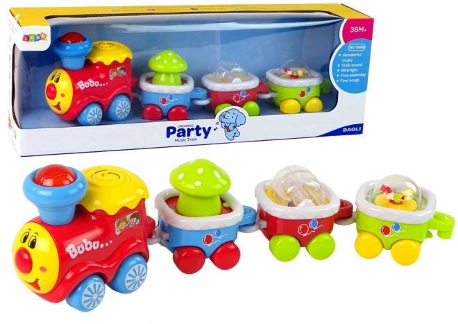 Colorful Educational Train with Lights and Sound