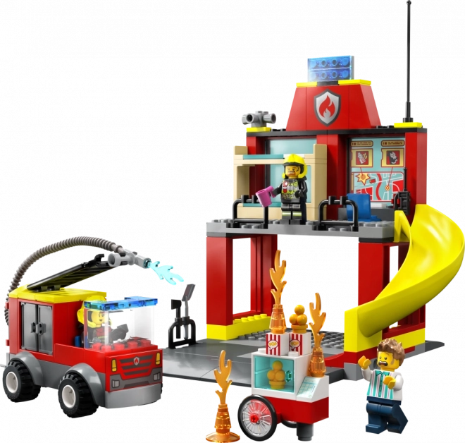 Lego City Feuerwache und Löschfahrzeug