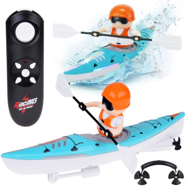 Remote Controlled LED Kayak with Rowing Figure