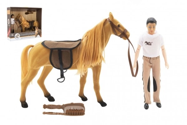 Horse Grooming Set with Figure