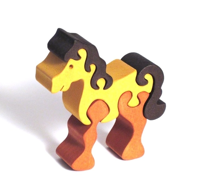 Fauna wooden horse puzzle