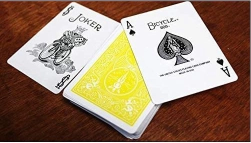 Yellow Bicycle Playing Cards