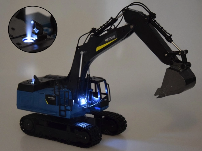 Remote Controlled Excavator with Smoke and LED Effects