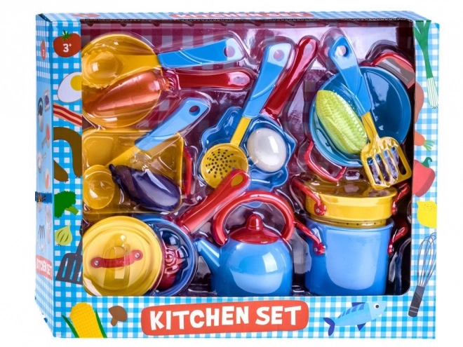 Large Kitchen Play Set with Pots and Cutlery