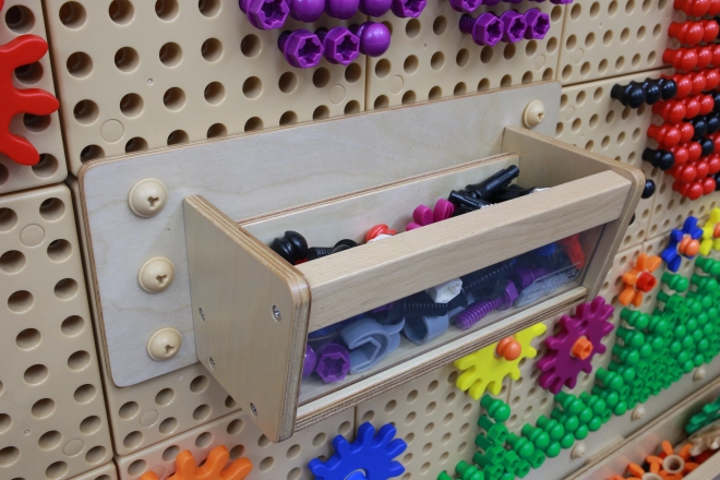 Contenitore per Accessori con Parete Trasparente - Lavagna Scientifico-Educativa Masterkidz STEM