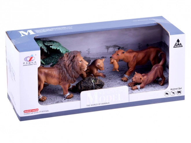 Safari Animal Figures Set with Leopard – B