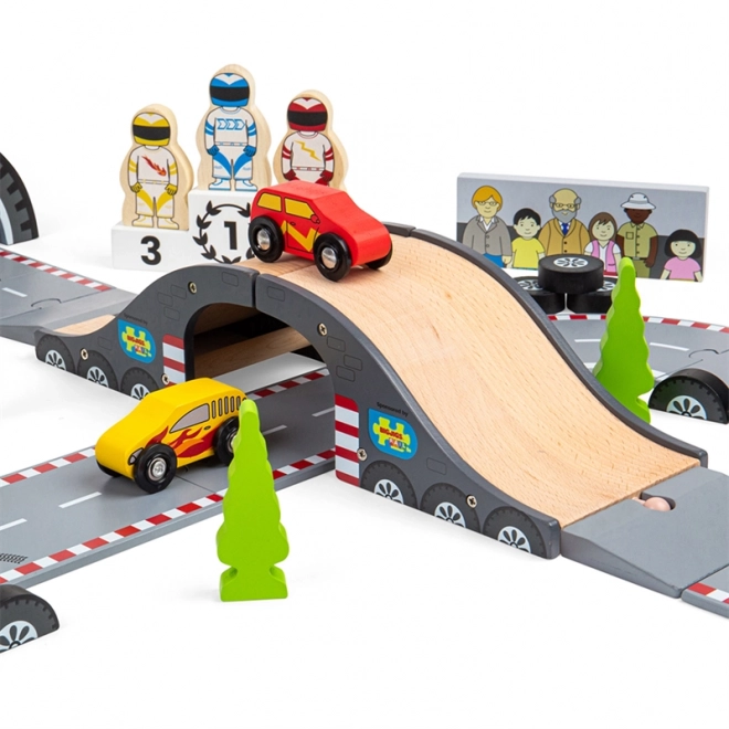 Bigjigs Racing Day Wooden Track Set