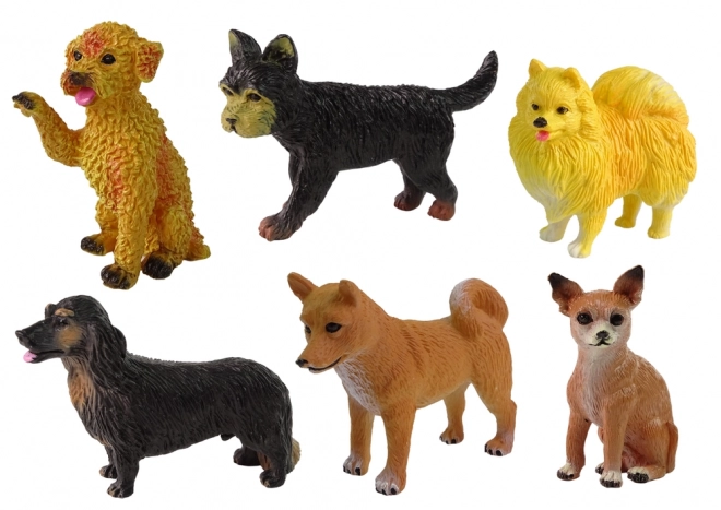 Set of 6 Dog Breed Figurines Famous Dogs of the World