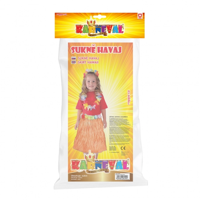 Hawaiian Skirt for Kids Orange