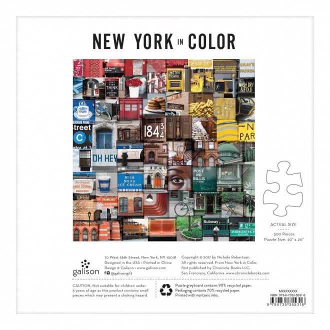 Colorful New York Puzzle 500 Pieces