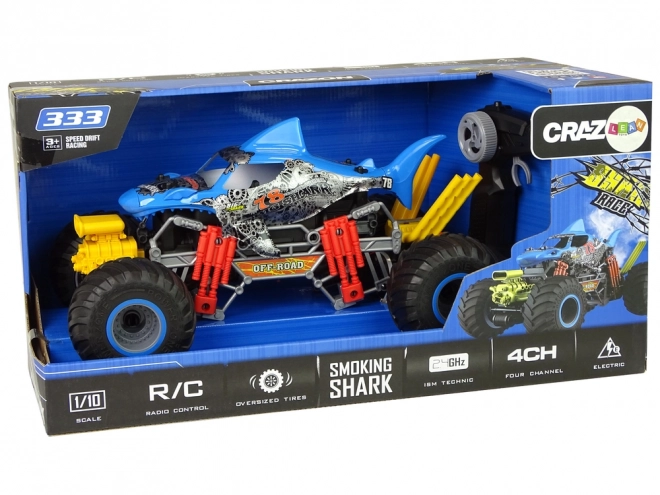 Blue Remote Controlled Shark Off-Road Car