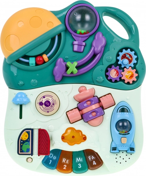 Interactive panel with a space theme