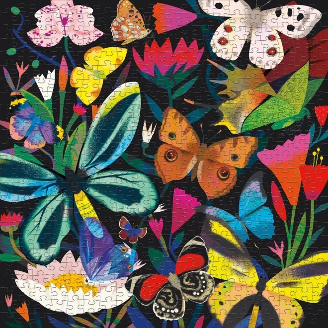 Mudpuppy Puzzle Butterflies Glow in the Dark 500 Pieces