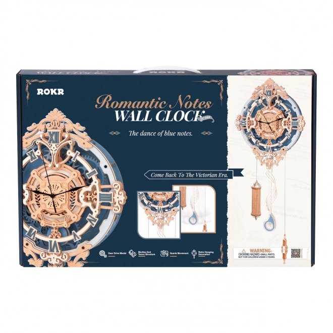 Robotime Rokr 3D Wooden Puzzle Romantic Wall Clock