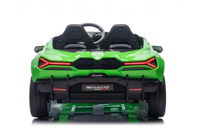 Elektrické auto lamborghini revuelto zelené