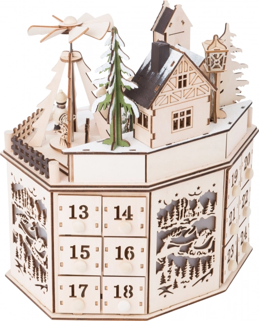 Small Foot Advent Calendar with Christmas Pyramid