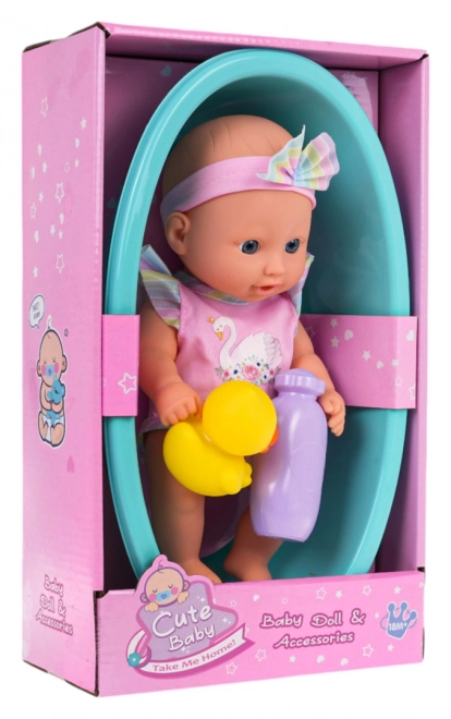 Baby Doll with Bathtub and Accessories