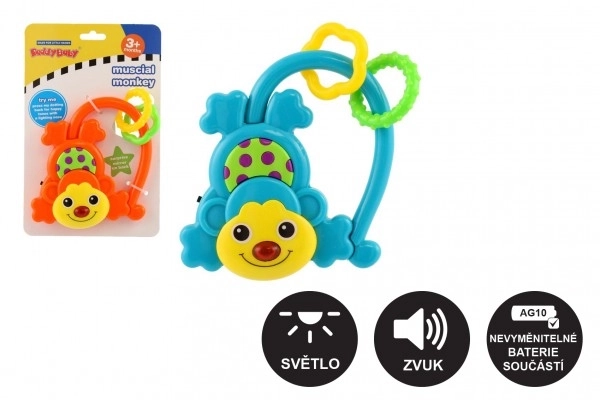 Rattle Monkey Toy with Light and Sound