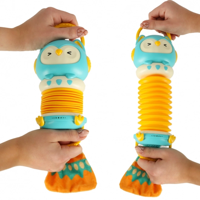 Sensory Owl Accordion Toy with LED Lights for Children