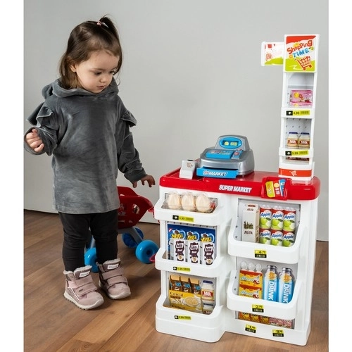 Children's Supermarket Checkout Set with Shopping Cart