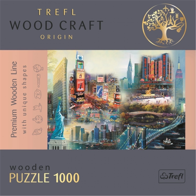 Trefl Wood Craft Origin New York Collage 1000 Piece Puzzle