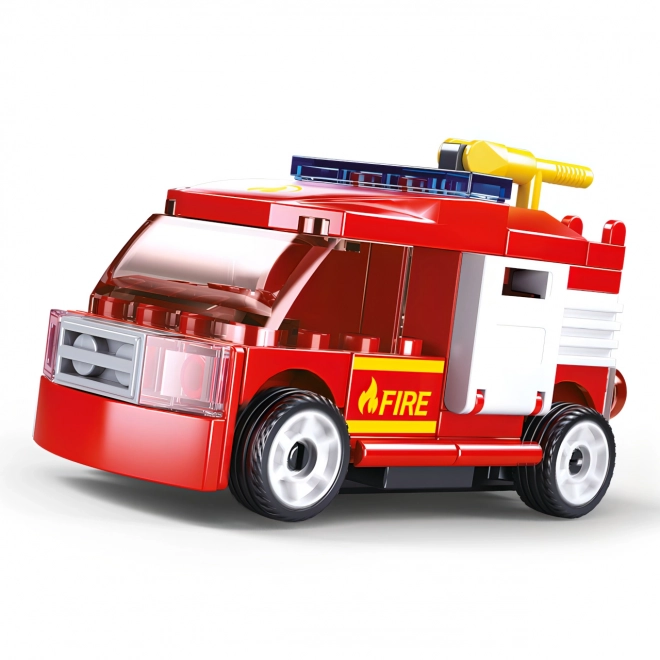 Pull-Back Fire Truck Building Set