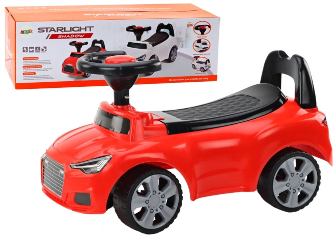 Ride-on Toy Car with Horn and Storage Compartment Red