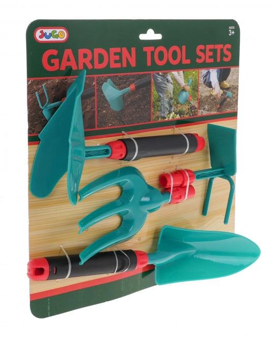 Children's Garden Tool Set - Fork, Trowel, Soil Scoop, Hoe