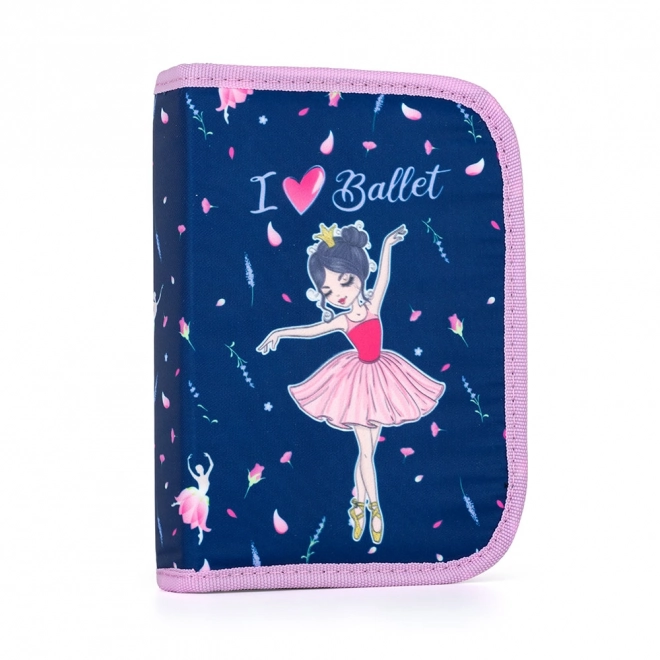 School Pencil Case with Ballet Dancer Design