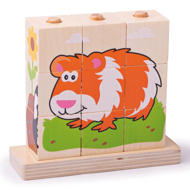 Stacking Animal Blocks for Babies