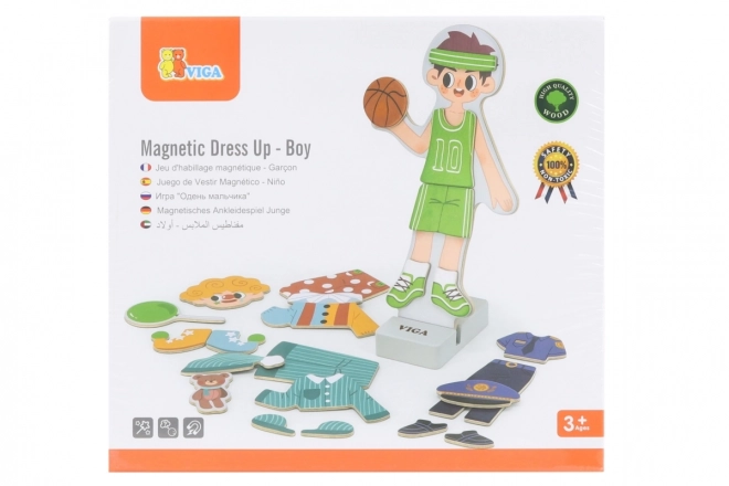 Wooden Magnetic Dress-Up - Boy