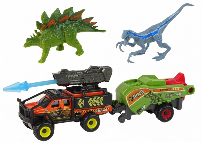 Dinosaur Adventure Set with Rocket Vehicle