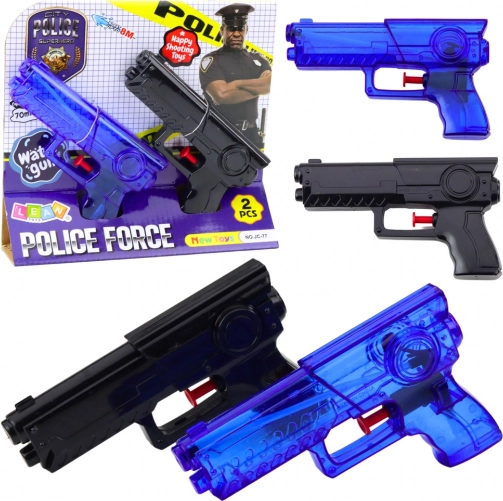 Set di pistole ad acqua Polizia blu nero 2pz