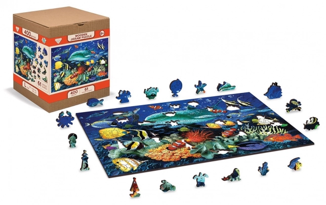 Underwater Adventure Wooden Puzzle 2-in-1, 400 Pieces