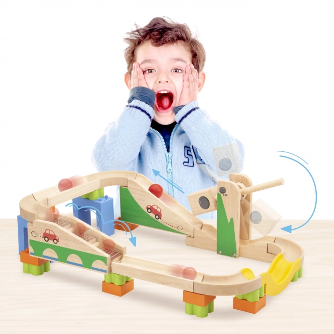 Wonderworld Wooden Marble Run Accelerator