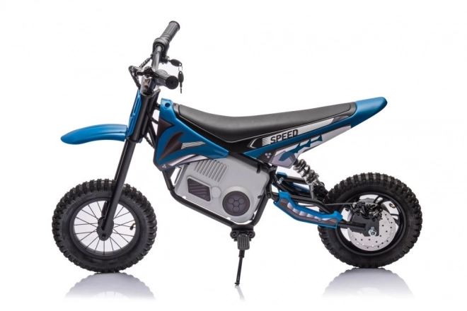 Battery-Powered Blue Kids Motocross Bike