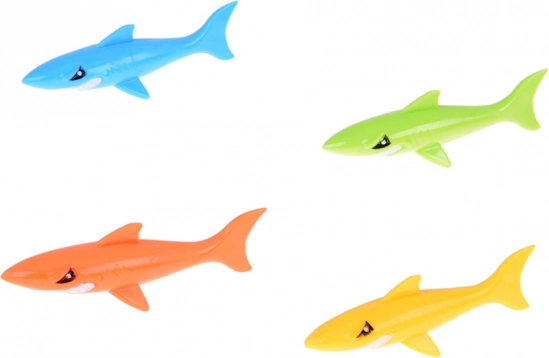 Set of 4 Colored Sharks for Children's Diving Lessons