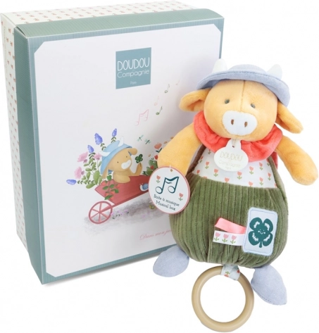 Gift Set Plush Cow Aneth Playing Melody 20 cm