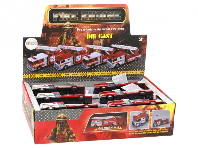 Friction-Powered Fire Truck with Sound and Extendable Ladder