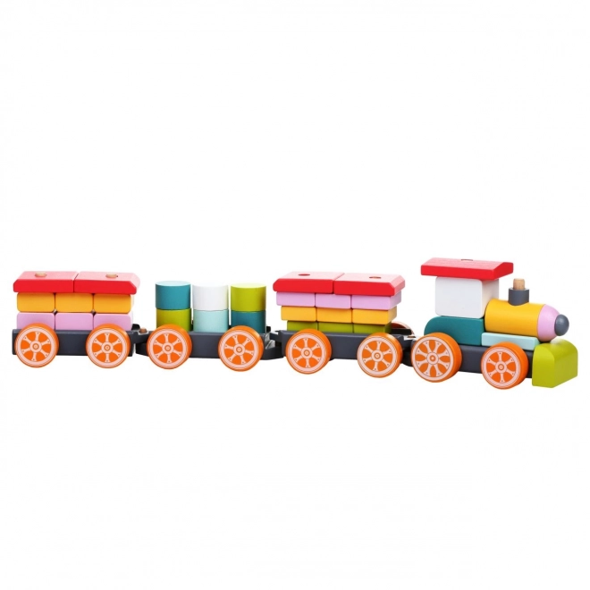 Cubika Wooden Train Puzzle with Three Carriages - 35 Pieces