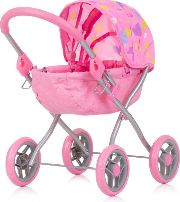 Chipolino deep stroller for dolls daisy hearts