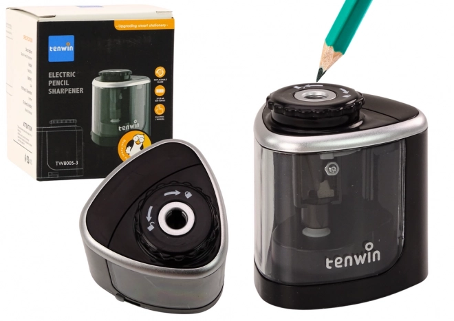 Black Electric Pencil Sharpener for Pencils and Crayons