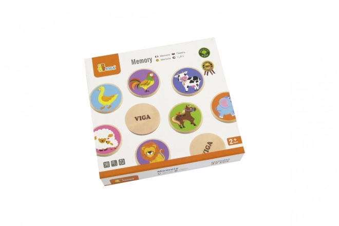 Wooden Memory Game with Animals