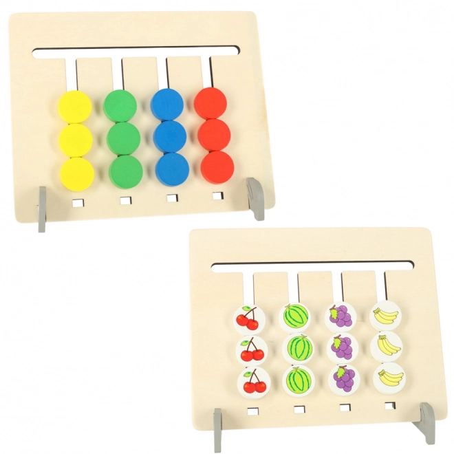 Wooden Educational Toy Match Colors and Fruits Montessori