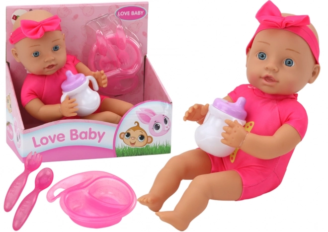 Baby Doll With Feeding Accessories